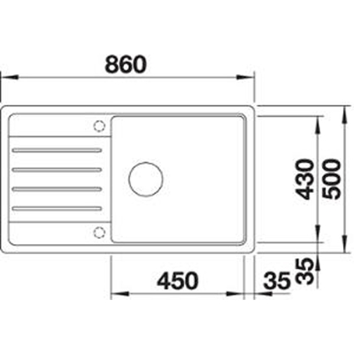 Blanco LEGRA XL 6 S Granit Evye, Alu Metallic, Tek Hazneli, Damlalıklı, 86x50 cm - 2