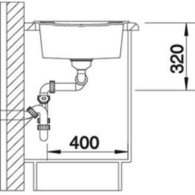 Blanco METRA 8 S Granit Evye, Antrasit, 1,5 Hazne, Damlalıklı, 116x50 cm - 3