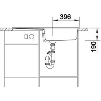 Blanco METRA XL 6 S Granit Evye, Alu Metallic, Tek Hazneli, Damlalıklı, 100x50 cm - 3