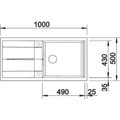 Blanco METRA XL 6 S Granit Evye, Alu Metallic, Tek Hazneli, Damlalıklı, 100x50 cm - 4