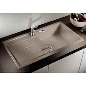 Blanco METRA XL 6 S Granit Evye, Alu Metallic, Tek Hazneli, Damlalıklı, 100x50 cm - 5