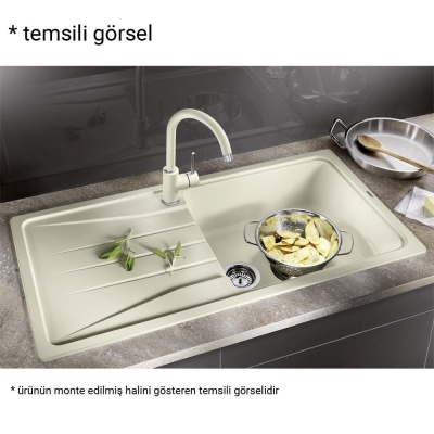 Blanco SONA XL 6 S Granit Evye, Tartufo, Tek Hazneli, Damlalıklı, 100x50 cm, Tezgah üstü - 3