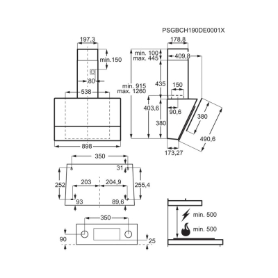 Electrolux LFV619K, Ankastre DAVLUMBAZ, 90 cm - 2