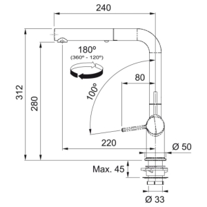 Franke Active Twist Doccia Armatür, Mat Siyah - 3