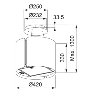 Franke Ada Davlumbaz SMART FSMS F42 SS/BK Mat Inox - 2