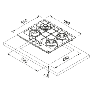 Franke Ankastre Ocak FHMA 604 3G DC MB C Mat Siyah - 2