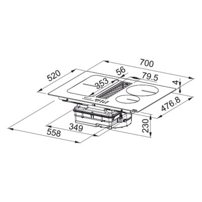 Franke Ankastre Ocak FSM 709 HI Siyah Cam - 2