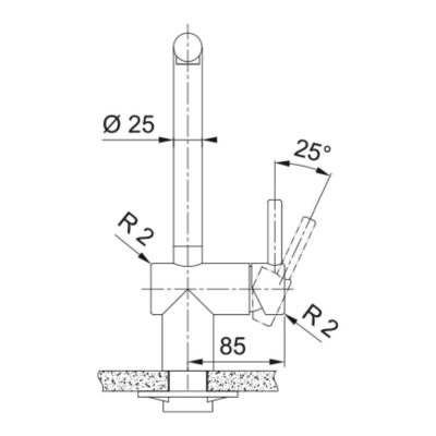 Franke Atlas Neo Doccia Armatür, Altın - 3