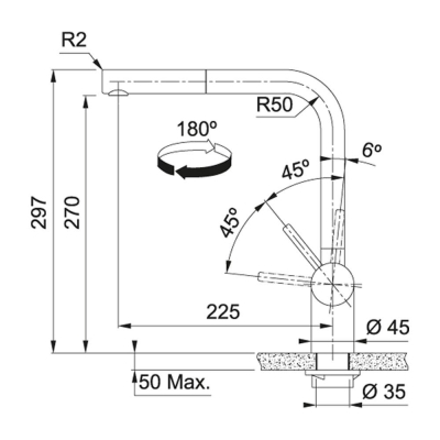 Franke Atlas Neo Doccia Spiralli Armatür - 2