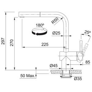 Franke Atlas Neo Sensor Doccia Armatür, Inox - 2