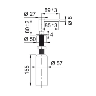 Franke Atlas Sıvı Sabunluk, Copper - 3