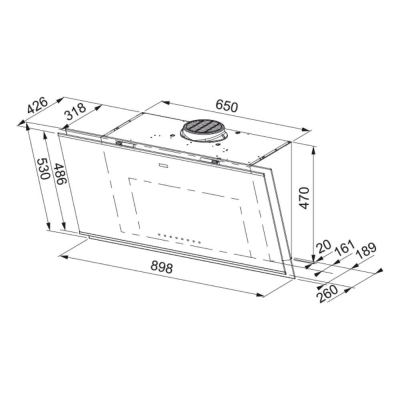 Franke Davlumbaz FMY 907 FM BKBK, Inox Cam - 2