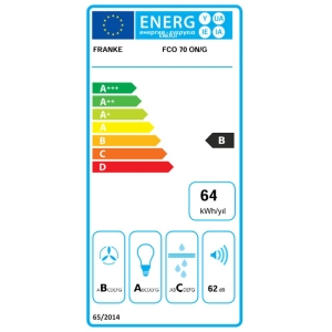 Franke FCO 70 Nero Davlumbaz, 70cm, 600 m3, 250 W, 62 db - 3