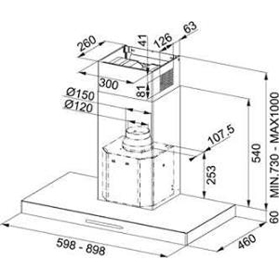 Franke FCR 925 I TC BK XS 900 Ada Davlumbaz, Crystal, Siyah, 90 cm - 2