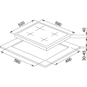 Franke FHNS 604 4G WH C Ankastre Ocak NEW SQUARE - 2