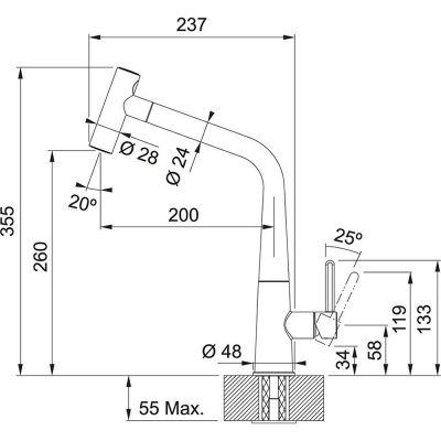 Franke ICON DOCCİA Armatür, KROM - 2