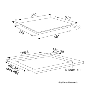 Franke Mythos FMY 658 I FP BK Nero Ankastre Ocak, Flex, indüksiyonlu, 65 cm - 2