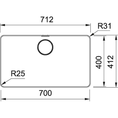 Franke MYX 210-70 Evye, Paslanmaz Çelik - 3