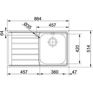 Franke Neptun Slimtop NEX 211 Tezgahüstü Evye, Sol - 2