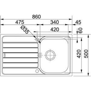 Franke SKL 611 Evye, Dekorlu, Sağ - 2