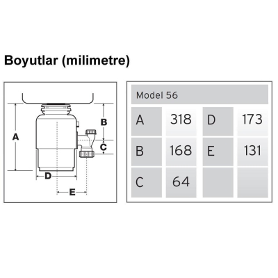 inSinkErator MODEL 56 Çöp Öğütücü - 3