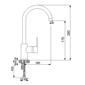 Newarc 971731 Domino Dönerli Lavabo Bataryası - 2