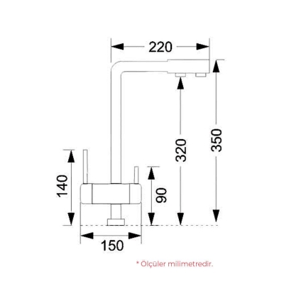 Pera PBDW Black Mix, Su Arıtma Çıkışlı Mutfak Armatürü - 2