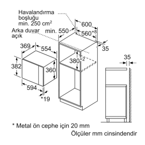 Siemens BE555LMS0 iQ500 Inox Ankastre Mikrodalga Fırın - 3