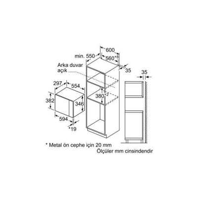 Siemens BF520LMR0 Ankastre Mikrodalga Fırın - 8
