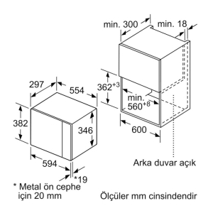 Siemens BE525LMS0 iQ500 Inox Ankastre Mikrodalga Fırın - 3