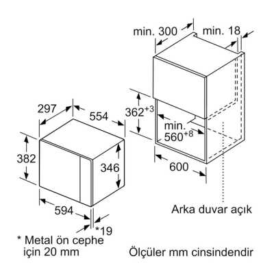 Siemens BE525LMS0 iQ500 Inox Ankastre Mikrodalga Fırın - 3