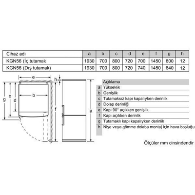 Siemens KG56NLWF0N Buzdolabı, Beyaz, Alttan Donduruculu - 6