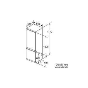 Siemens KI87SAF30N Ankastre Buzdolabı, lowFrost, A++ - 2