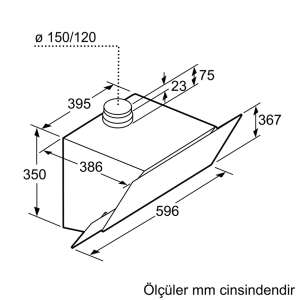 Siemens LC68KAK20T Davlumbaz, Beyaz - 2