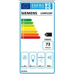 Siemens LC94PCC50T Davlumbaz, 90 cm - 5