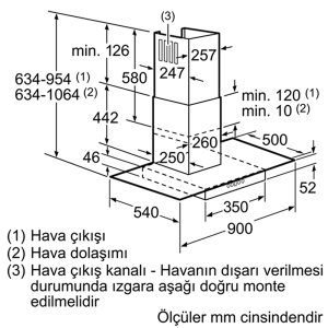 Siemens LC98GA542 Davlumbaz, 90 cm - 4