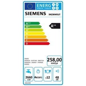 Siemens SN236W01JT Bulaşık Makinesi, Beyaz - 7