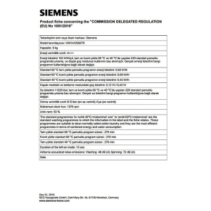 Siemens WM14W560TR Çamaşır Makinesi 9 Kg, 1400devir, Beyaz - 2