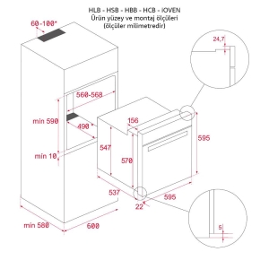 Teka AIRFRY HLB 8416 BK Ankastre Fırın - 2