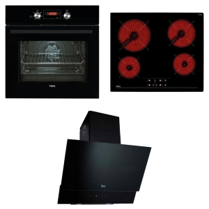 Teka Ankastre Set Chef 9 ; HAK 627 BK Ankastre Fırın, TZ 6415 Ankastre Ocak, TVT 60.1 BLACK Davlumbaz - Teka