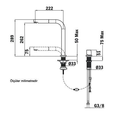 Teka AUK 983 Mutfak Armatürü, Krom, Pencere Önü - 2