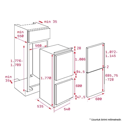 Teka CI3 330 Ankastre Buzdolabı, Alttan Donduruculu - 2