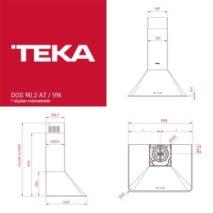 Teka Country DOS 90.2 AT Davlumbaz, 90 cm, Antrasit, Rustik, Retro - 4