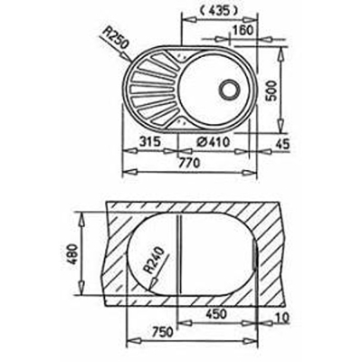 Teka DR 77 1B 1D Evye, Sağ Damlalıklı - 2