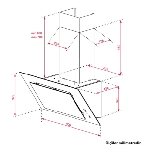 Teka DVT 98660 TBS BK Davlumbaz, 90 cm - 2