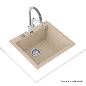 Teka FORSQUARE 50.40 TG AVENA BEIGE Granit Evye, Tezgah üstü - 2