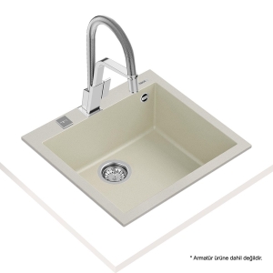 Teka FORSQUARE 50.40 TG BRIGHT CREAM Granit Evye, Tezgah üstü - 2