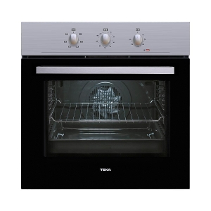 Teka HE 715 SS Ankastre Fırın, Inox panel, Siyah cam kapak, 65LT - Teka