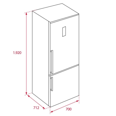 Teka RBF 78720 SS Kombi No Frost Buzdolabı, A++ - 3