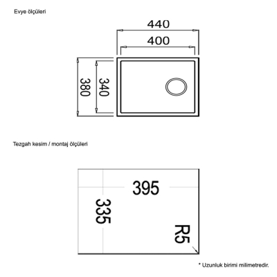 Teka SQUARE 34.40 TG AVENA BEIGE Granit Evye, Tezgahaltı - 3